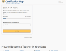 Tablet Screenshot of certificationmap.com